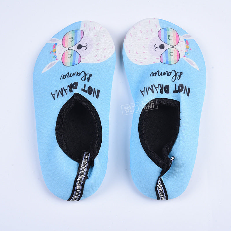 Cartoon Children's Beach Shoes Hard Sole Wading Shoes Diving Equipment Snorkeling Shoes and Socks Barefoot Swimming Shoes Diving Socks Quick-drying