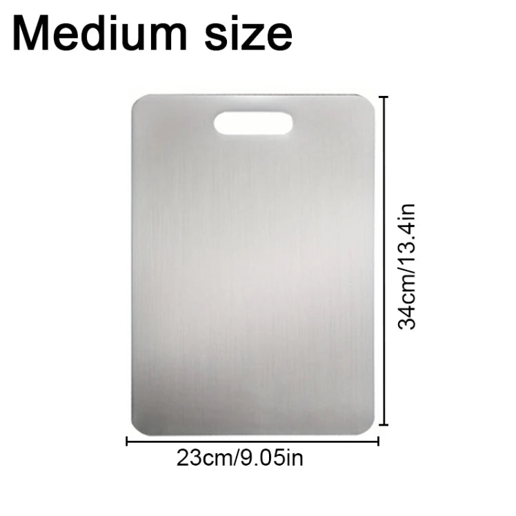 Stainless Steel Cutting Plate - Double-sided, Anti-slip, Easy To Clean, A Kitchen Necessity with A Long Service Life