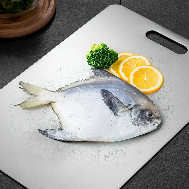 Stainless Steel 3pcs Cutting Boards - BPA-Free Dishwasher Safe Non-Slip Kitchen Boards w/Juice Groove, Rustproof & Space Saving