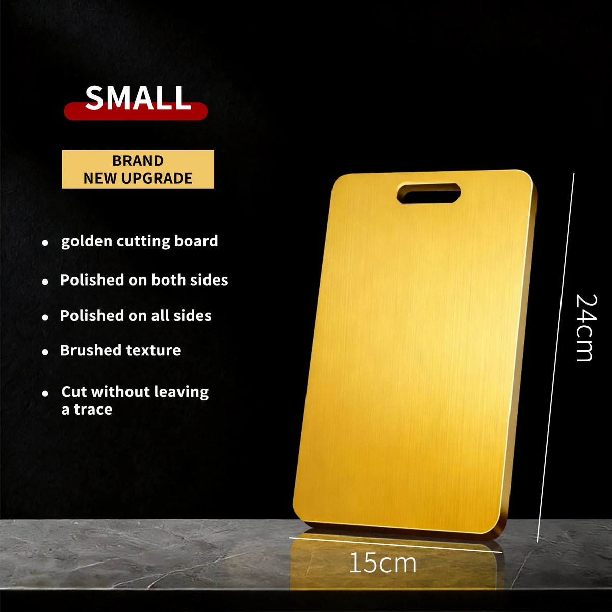 Stainless Steel Cutting Board for Kitchen Double-Sided Chopping Board with Non-Slip Edge, Kitchen Tool for Meat and Vegetables