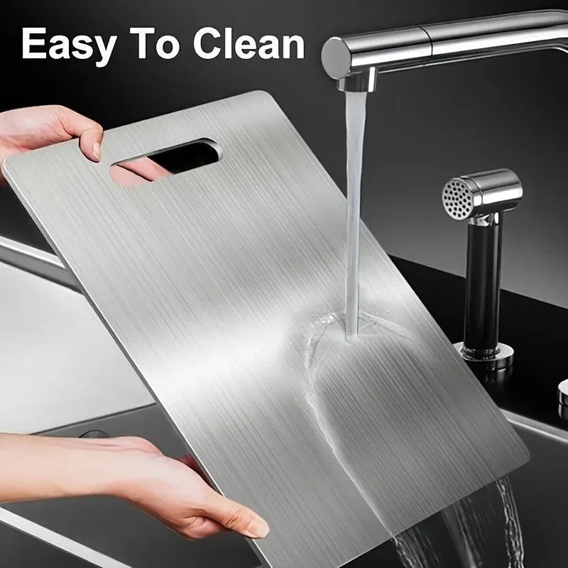 Stainless Steel Cutting Plate - Double-sided, Anti-slip, Easy To Clean, A Kitchen Necessity with A Long Service Life