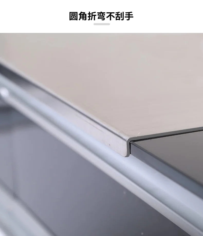 Durable Stainless Steel Chopping Board Anti Slip Edge Ideal For Meats Veggies Baking Easy Wash Built In Drip Rim For Kitchen Use