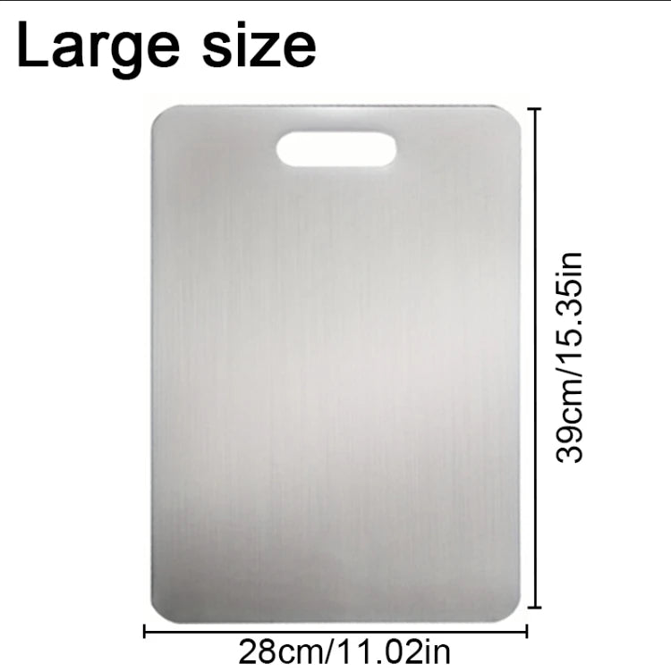 Stainless Steel Cutting Plate - Double-sided, Anti-slip, Easy To Clean, A Kitchen Necessity with A Long Service Life